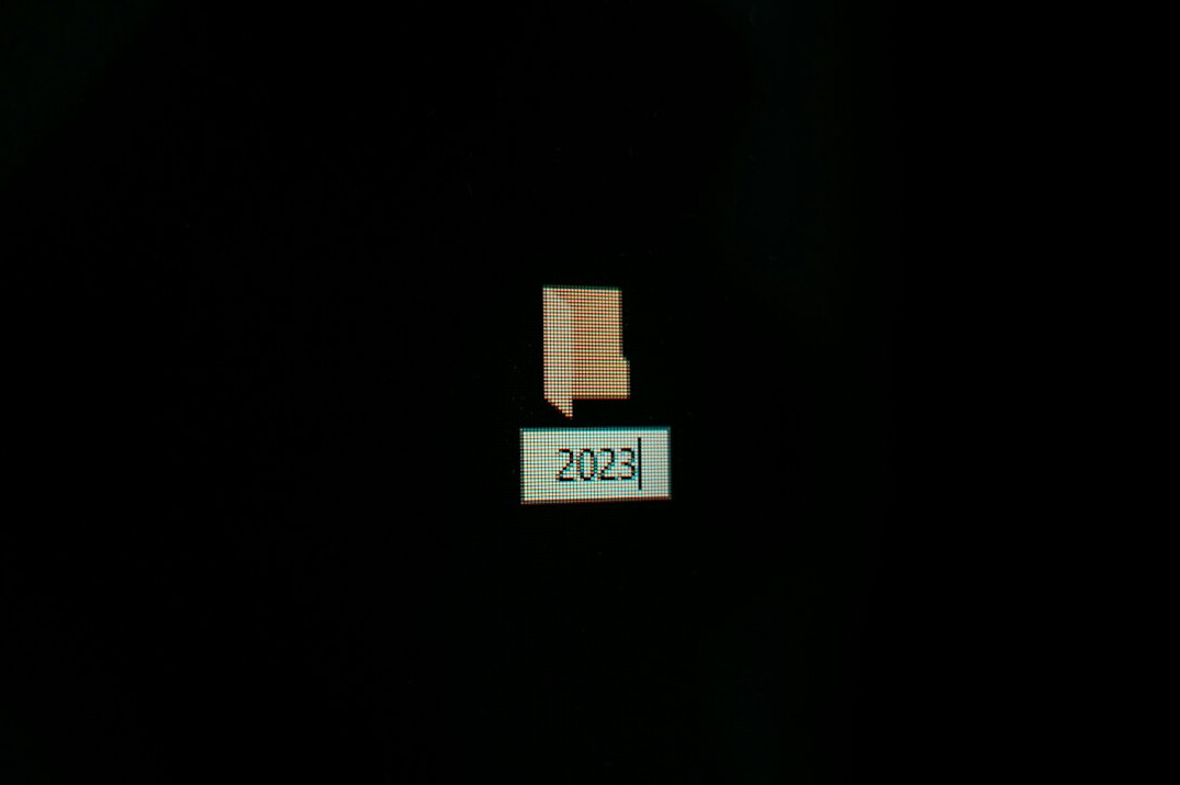 Monitor showing lines of program code